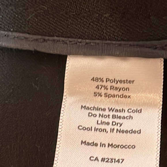 Talbots Heritage Black Straight Leg Dress Suit Pant Available in Sizes 6 & 8 - Picture 7 of 7